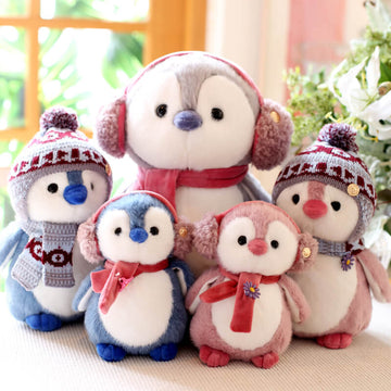 Cute Winter Scarf Plush Penguin Doll